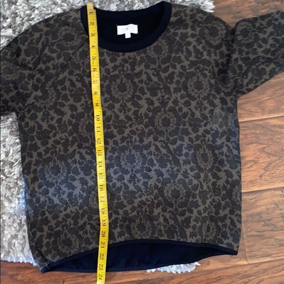 Lou & Grey Floral Print Design Pullover Sweater Feminine Casual Boho Work - Picture 9 of 9